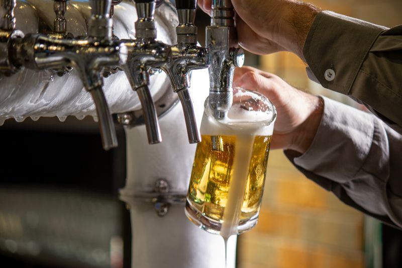 Craft draft beer selection